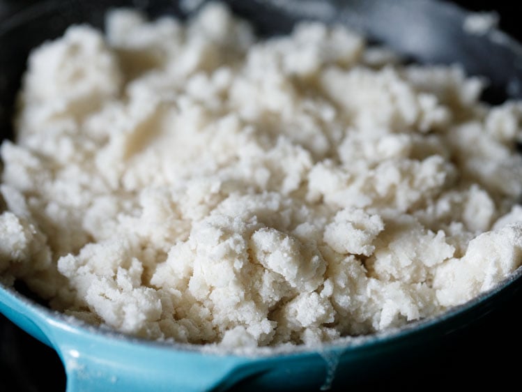 rice flour mixed with the water