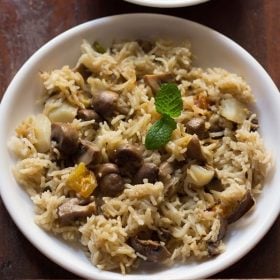 mushroom pulao recipe