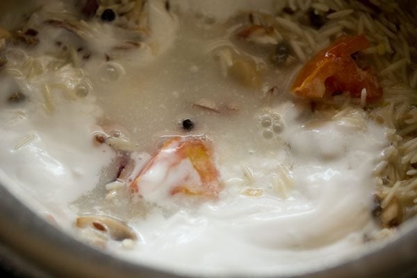 water added to pressure cooker