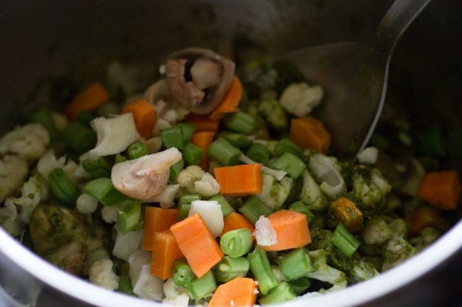 mix veggies for Thai green curry