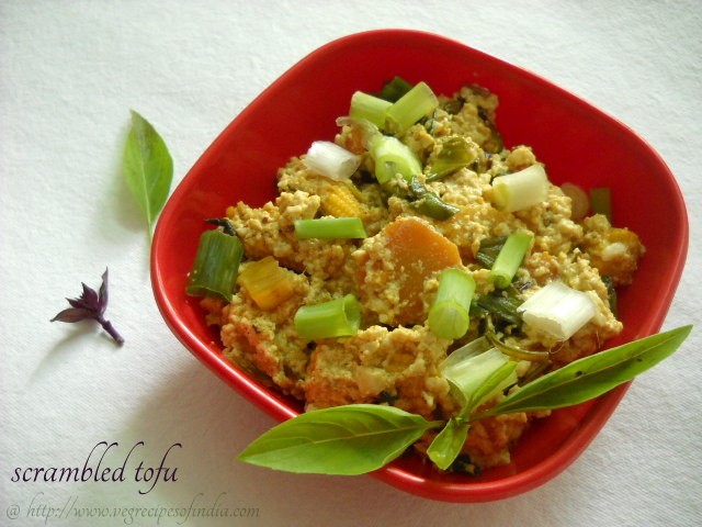 scrambled tofu recipe: thai scrambled tofu, scrambled tofu with vegetables