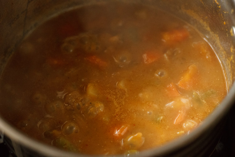 cooking Thai red curry