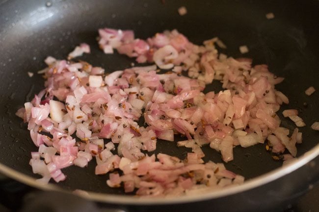 frying onions till translucent. 