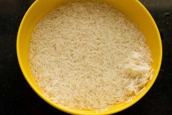 soaked basmati rice