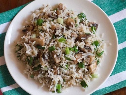 Mushroom rice recipe