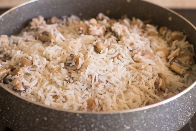 mix mushroom rice again