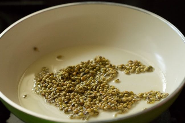 fried fennel and coriander seeds