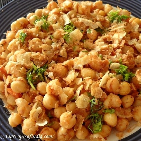 chana chaat recipe, chole chaat recipe