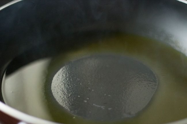 heat oil in a pan