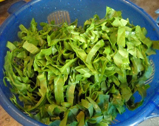 chopped spinach leaves