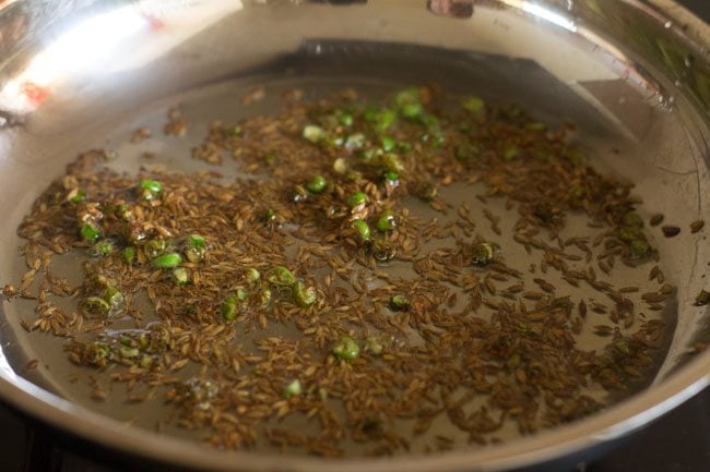 combining cumin with green chillies