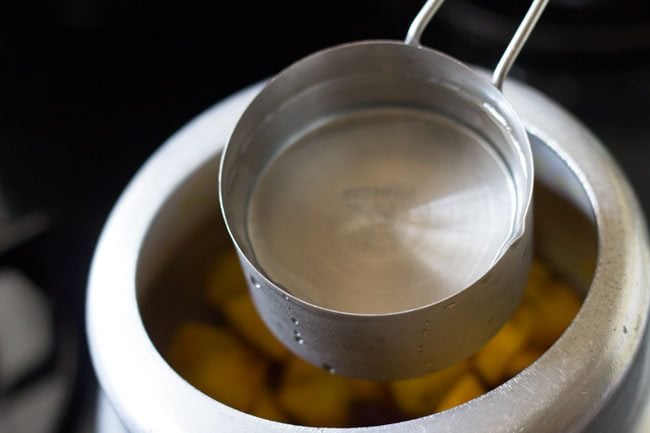 water added to pressure cooker