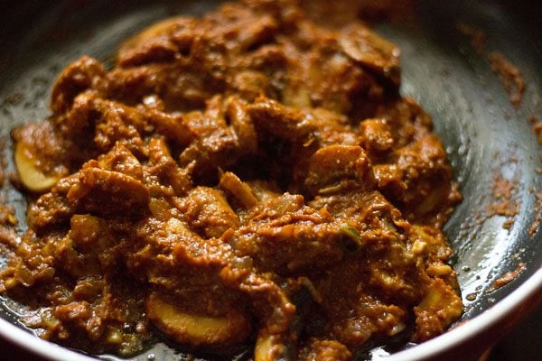 sautéing vindaloo masala paste. 