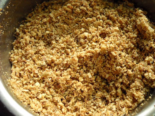 ready-dukka ingredients ground to make dukkah.