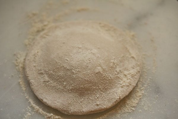 some flour added to paratha