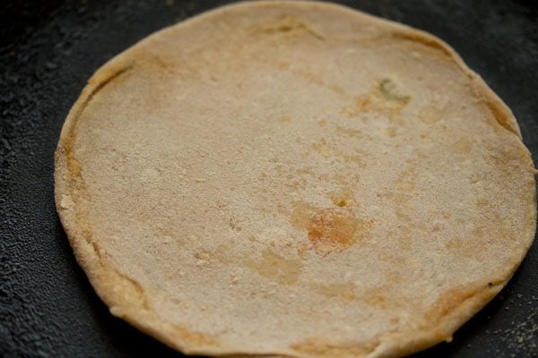 gobi paratha partly cooked
