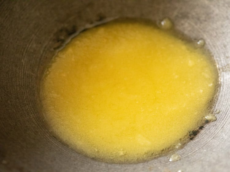 heat ghee in a pan or kadai