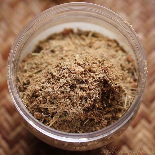 chai spice mix in a jar.