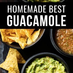 guacamole recipe collage with text layovers.