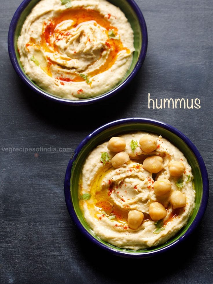 Easy Hummus Recipe (Video & Stepwise Photos) | Homemade Hummus Dip