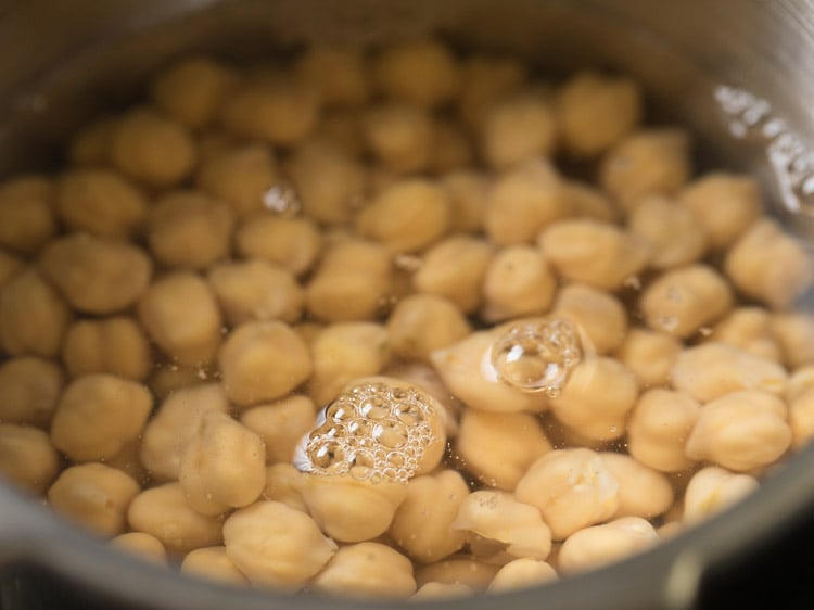 water added to chickpeas