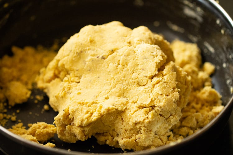 dough being formed