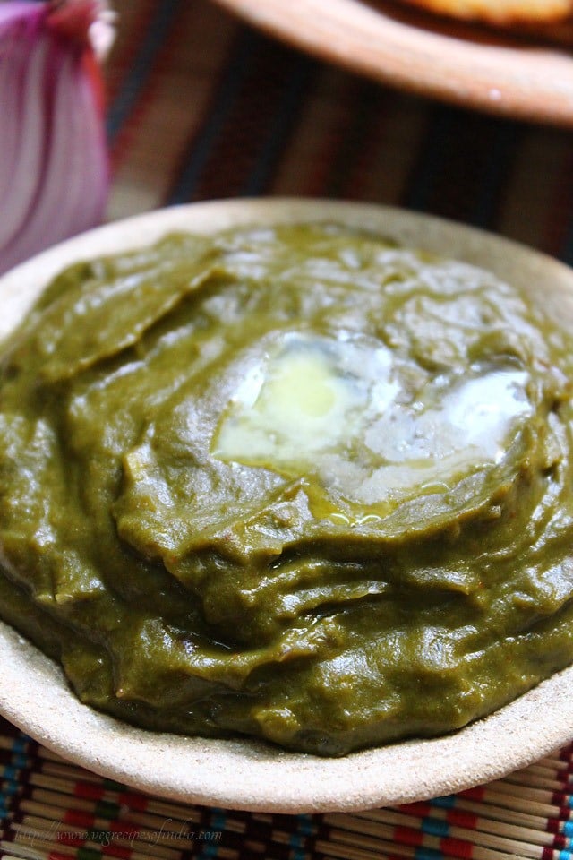 palak saag - spinach greens