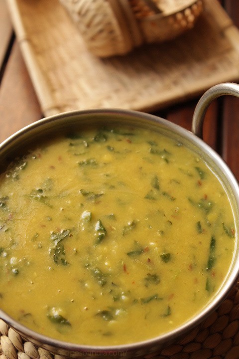 dal palak recipe, palak dal