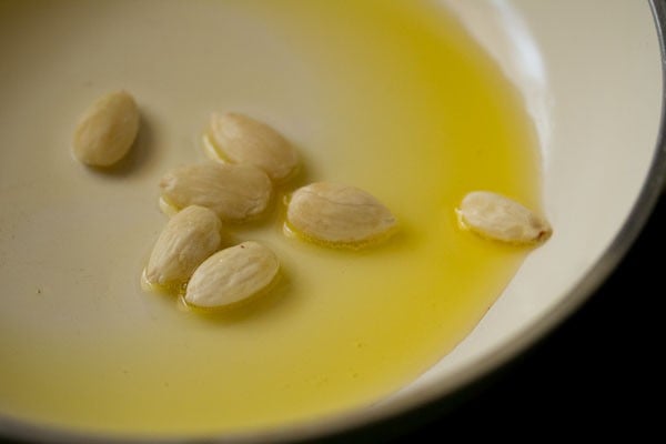 almonds sauteed in ghee