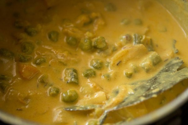 cooked navratan korma gravy