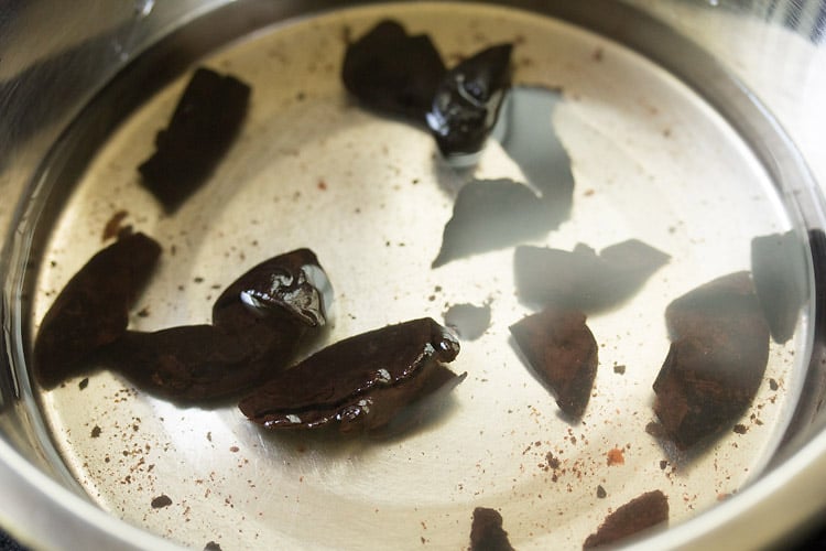 dried kokums added to water.