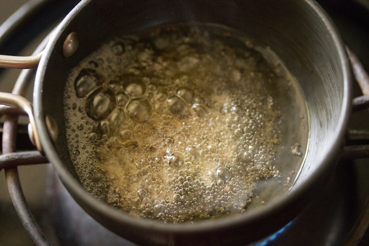 cumin seeds added to tempering.