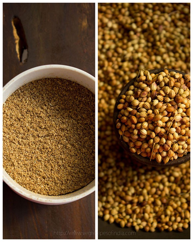 making coriander powder recipe