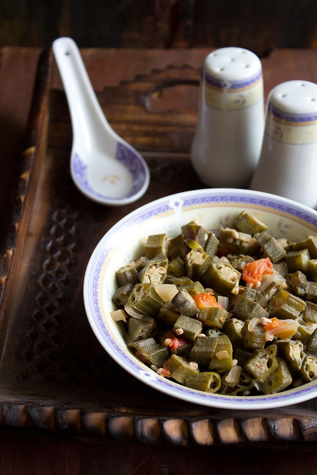 goan style okra: goan style okra recipe