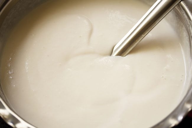 fermented batter in the bowl