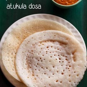 poha dosa served on a white plate with text layover.