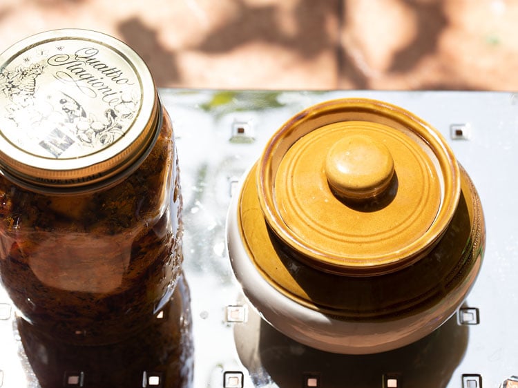 jars kept in sunlight