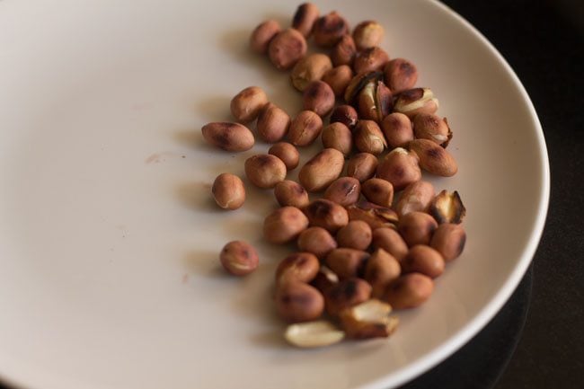 roasted peanuts on a plate