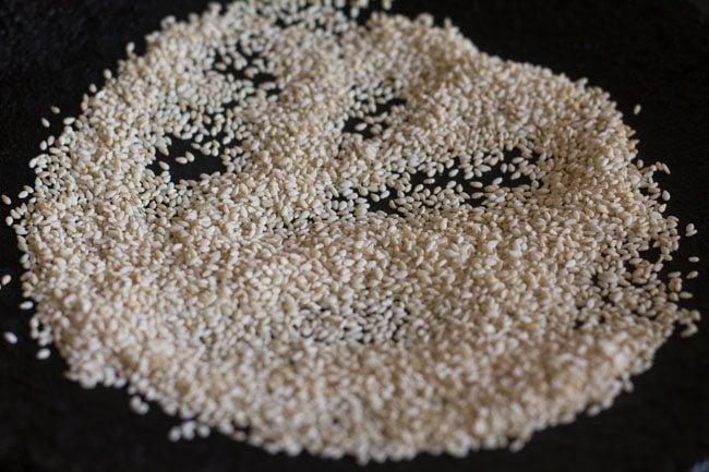 white sesame seeds for sesame chutney 