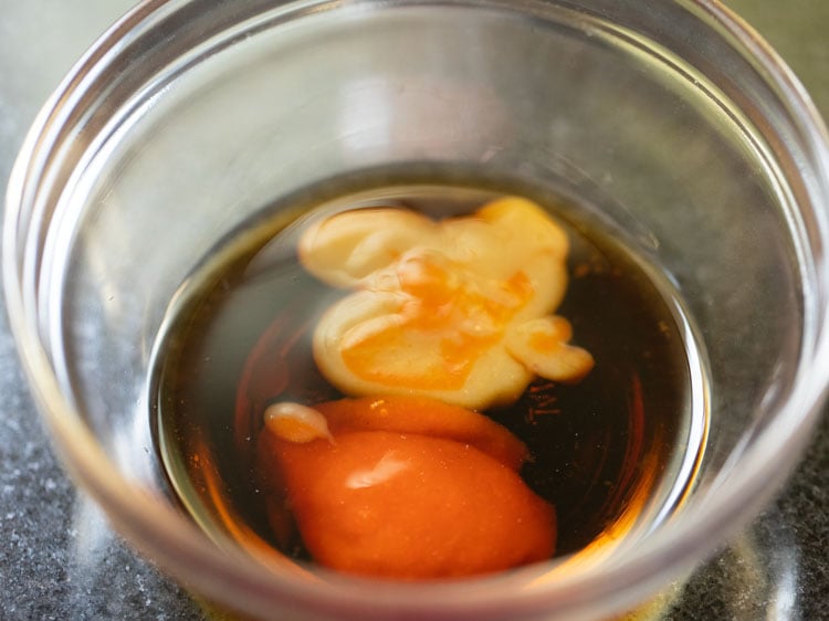 sauces in a small bowl