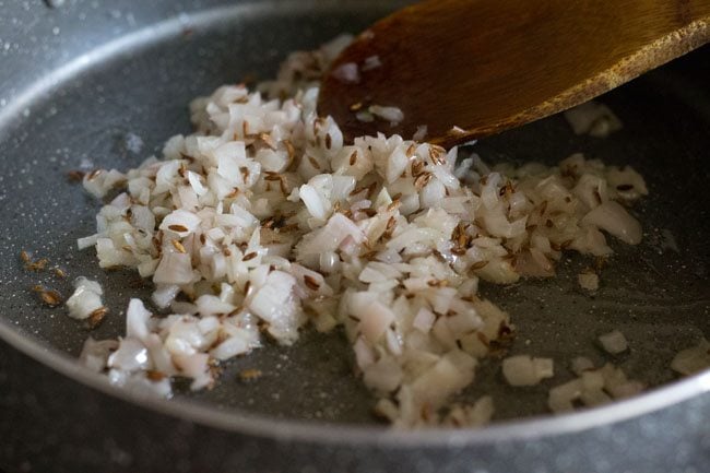 sautéing onions. 