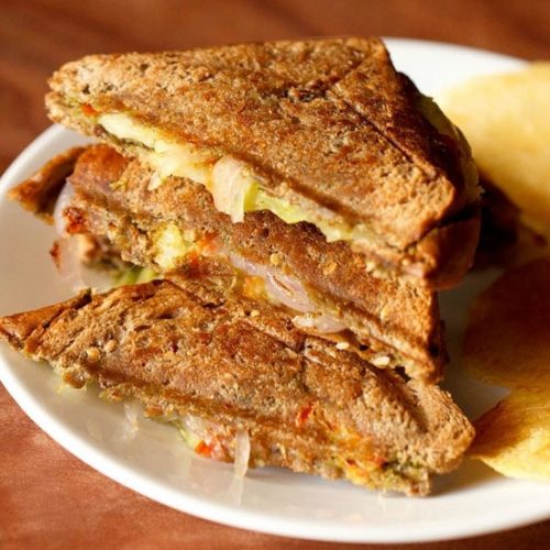 veg toast sandwich recipe, bombay vegetable toast sandwich recipe