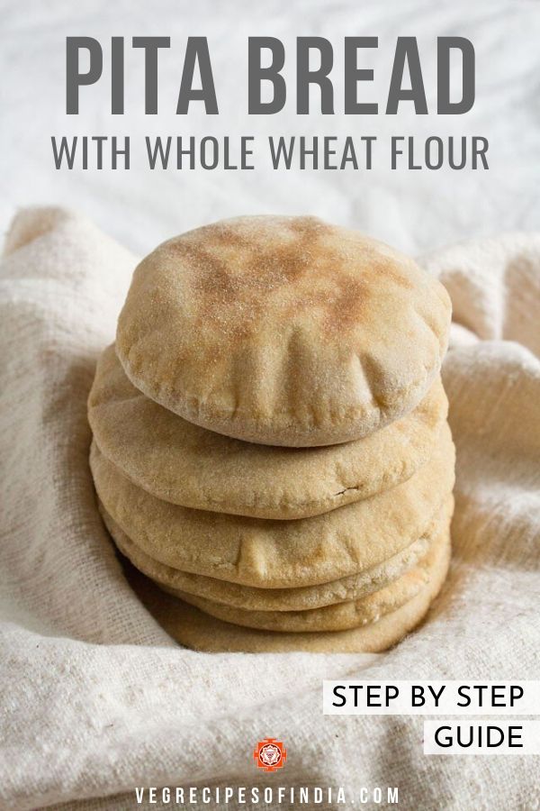 Pita Bread Whole Wheat Pita Bread (Oven & Stovetop Method)