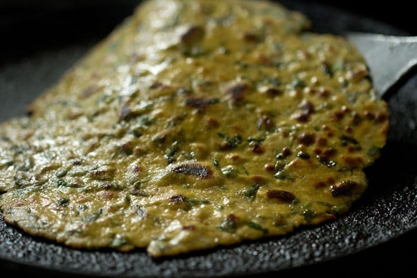 methi thepla cooked well