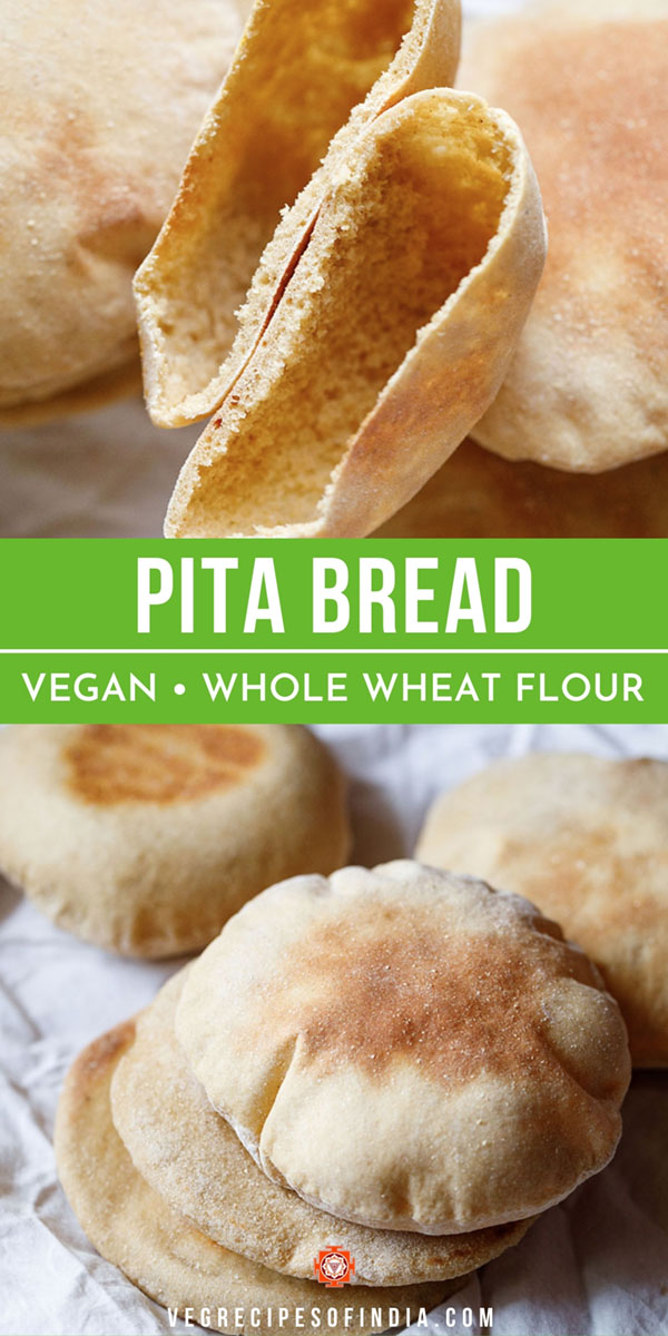 Pita Bread Whole Wheat Pita Bread (Oven & Stovetop Method)