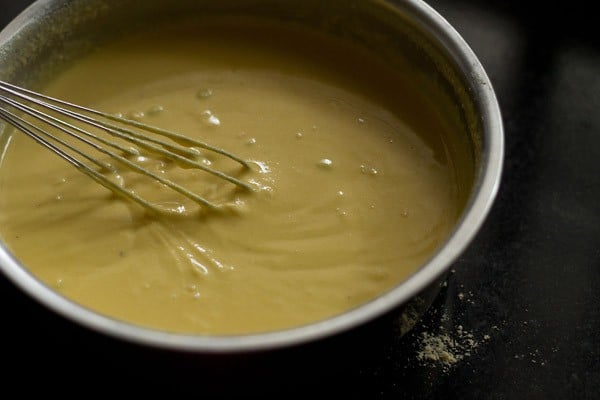 whisked to a smooth batter to make khaman dhokla