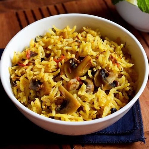 mushroom biryani recipe