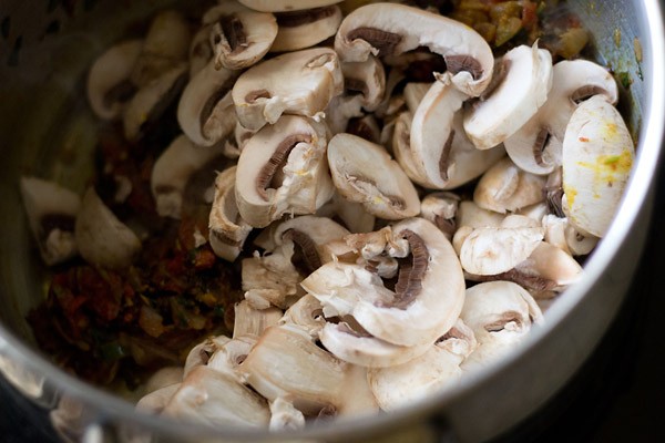 mushrooms in the pot