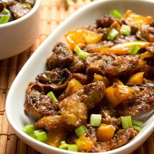 mushroom manchurian recipe, how to make mushroom manchurian dry