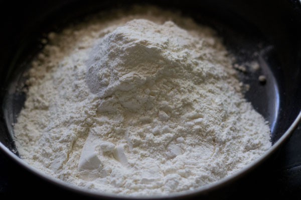 dry ingredients for making poli dough